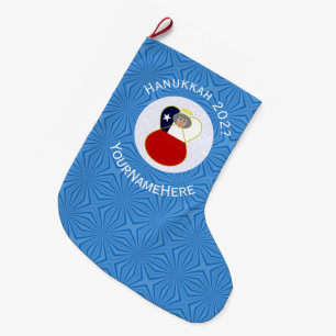 Persoonlijke Chileense Oma Engel Hanukkah Vlag Grote Kerstsok