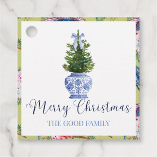 Persoonlijke Chinoiserie Boom Kerstcadeau Labels