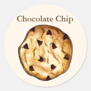 Persoonlijke chocolade Chip Cookie die wordt gebak Ronde Sticker