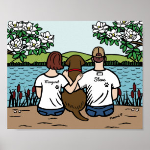 Persoonlijke chocolade Labrador Family Brown S POS Poster