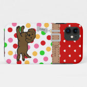 Persoonlijke Chocolade Labrador Puppy Cartoon Case-Mate iPhone Case (Achterkant (horizontaal))