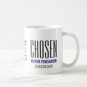 Persoonlijke CHOSEN NEVER FORSAKEN Christelijk Koffiemok