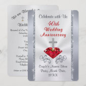 Persoonlijke Christelijke Uitnodigingen 40e Verjaa (Voorkant / Achterkant)