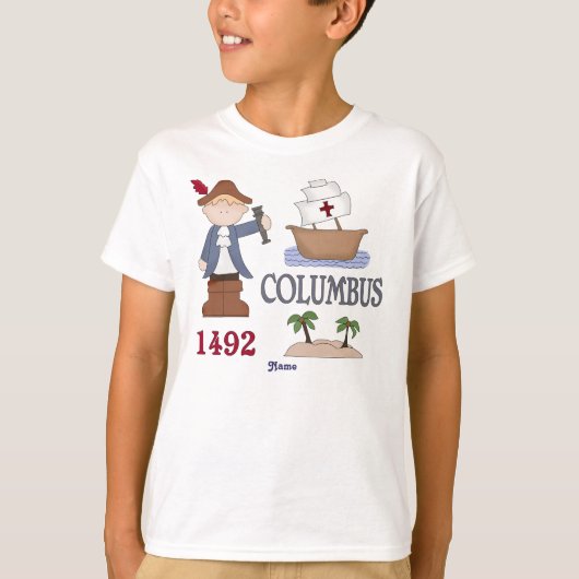 Persoonlijke Christopher Columbus History Buff T-shirt (Voorkant)