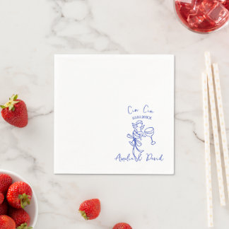 Persoonlijke Cin Cin Cherub Cupido Handgetekend Servet