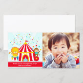 Persoonlijke Circus Kermis Dank Je Bedankkaart (Voorkant / Achterkant)