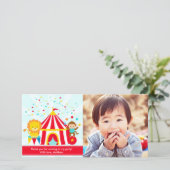 Persoonlijke Circus Kermis Dank Je Bedankkaart (Staand voorkant)