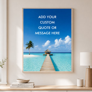 Persoonlijke Citaat–Tropisch Strand Oceaan Paradij Poster