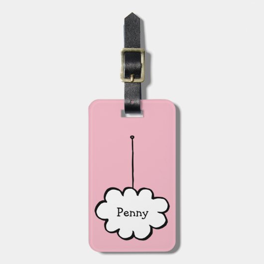 Persoonlijke Cloud on a String Bagagelabel (Voorkant verticaal)