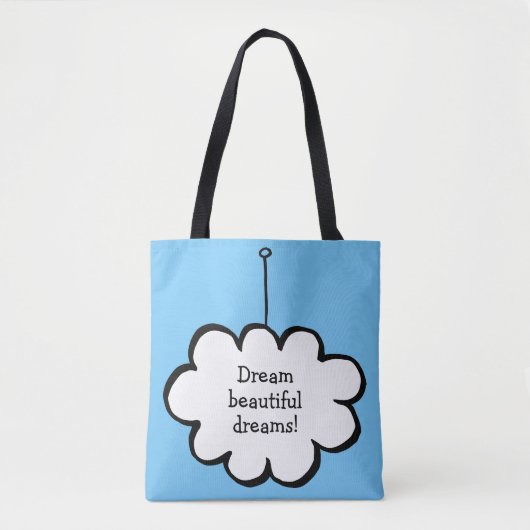 Persoonlijke Cloud on a String Tote Bag (Voorkant)