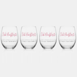 Persoonlijke Club Bachelorette Steelzen Set Wijnglas Zonder Voet