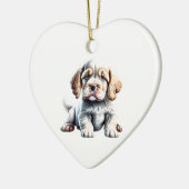 Persoonlijke Clumber Spaniel Puppy Keramisch Ornament (Links)