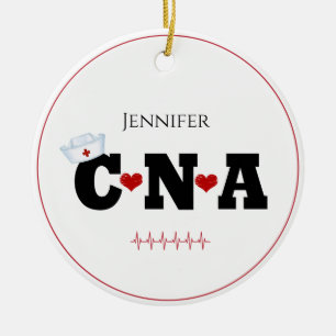 Persoonlijke CNA-kerstversiering Keramisch Ornament