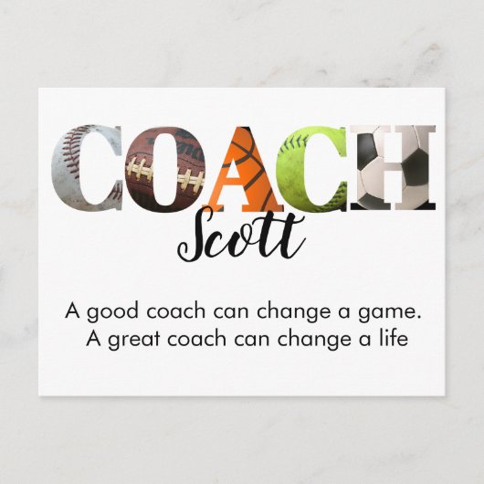 Persoonlijke coachingspelers briefkaart (Voorkant)