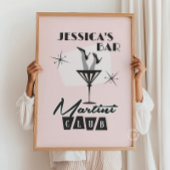 Persoonlijke Cocktail Martini Bar Retro Poster