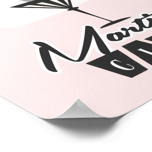 Persoonlijke Cocktail Martini Bar Retro Poster (Hoek)