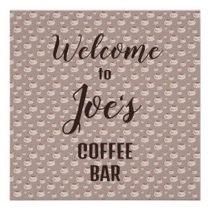 Persoonlijke Coffee Bar Station Koffie Poster Perfect Poster