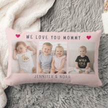 Persoonlijke collage met 3 foto's voor mama Roze