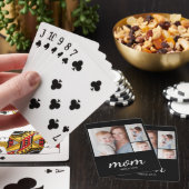 Persoonlijke collage van drie foto's voor mama pokerkaarten (Insitu)