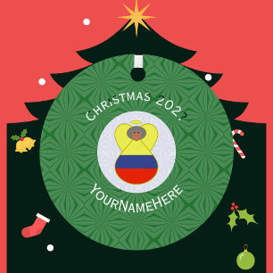 Persoonlijke Colombiaanse Engel Abuela Kerst Metalen Ornament