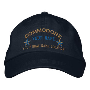 Persoonlijke Commodore Stars Balcap Borduurwerk Geborduurde Pet