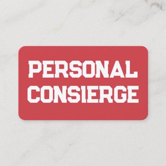 Persoonlijke conciërge visitekaartje (Voorkant)