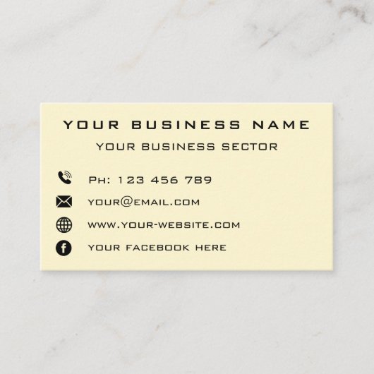 Persoonlijke contactpersoon voor bedrijven - vers visitekaartje (Voorkant)