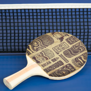 Persoonlijke Cool Grunge Vintage Tiki Set Tafeltennisbatje