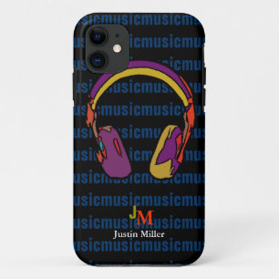 persoonlijke coole dj-hoofdtelefoon iPhone 11 hoesje