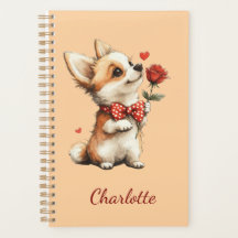 Persoonlijke Corgi Planner met Aangepaste Naam
