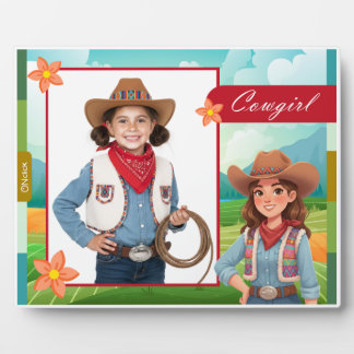 Persoonlijke Cowgirl Tafelblad Foto Fotoplaat