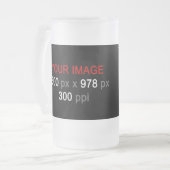 Persoonlijke creatie matglas bierpul (Voorkant links)