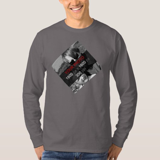 Persoonlijke Creaties Aangepaste Diagonaal T-shirt (Voorkant)