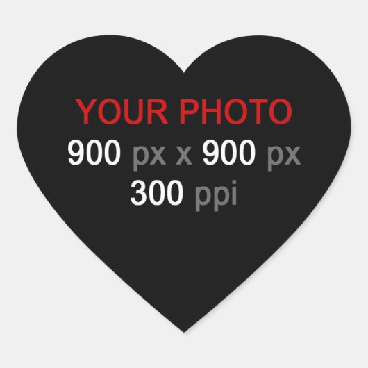 Persoonlijke creaties hart sticker (Voorkant)