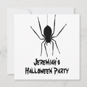 Persoonlijke Creepy Spiders Halloween Invitation Kaart