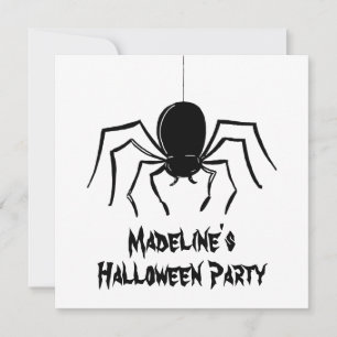 Persoonlijke Creepy Spiders Halloween Invitation Kaart