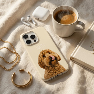 Persoonlijke Crème Honden Foto Douane iPhone 15 Pro Case