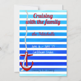 Persoonlijke cruise met familiedrukmagneet magnetische uitnodiging