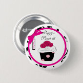 Persoonlijke Cupcake Button Favor (Voorkant /achterkant)