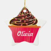 Persoonlijke Cupcake-prins Keramisch Ornament (Voorkant)
