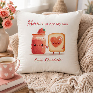 Persoonlijke Cute Aardbei Jam Moederdag Geschenk Kussen