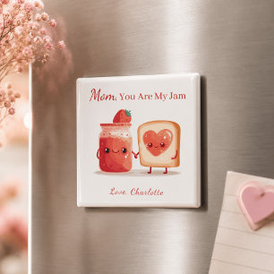 Persoonlijke Cute Aardbei Jam Moederdag Geschenk Magneet