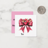 Persoonlijke Cute Chic Roze Leraar School Notitiekaartje (Voorkant / Achterkant in situ)