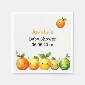 Persoonlijke Cute Citrus Fruit Baby Shower  Servet