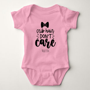 Persoonlijke 'Cute Crib Hair Dont Care' Romper
