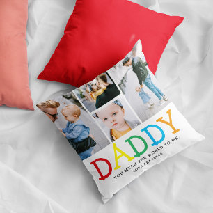 Persoonlijke Cute 'Dad' Foto Collage Keepomwille Kussen