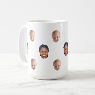 Persoonlijke Cute Familie Gezicht 2 Foto's Mok