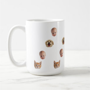 Persoonlijke Cute Familie Gezicht 2 Foto's Mok