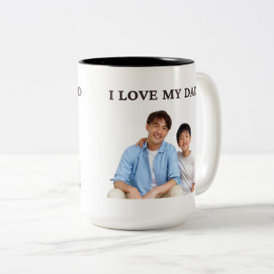 Persoonlijke Cute Familie Gezicht 2 Foto's Mok