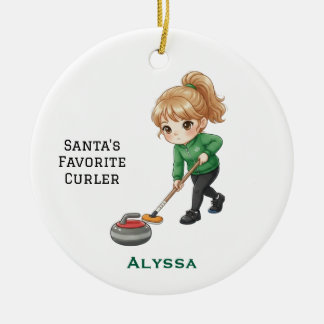 Persoonlijke Cute Gepersonaliseerde Curler Keramisch Ornament